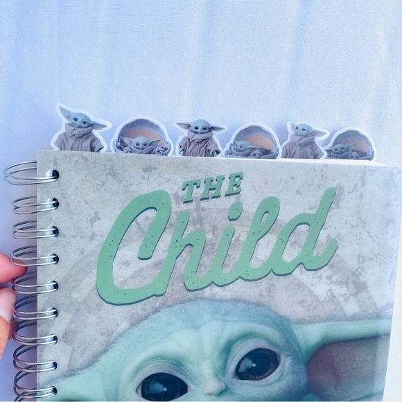 NWOT Star Wars The Mandalorian Baby Yoda - Spiral Journal Notebook w/ Bookmarks - Picture 4 of 16
